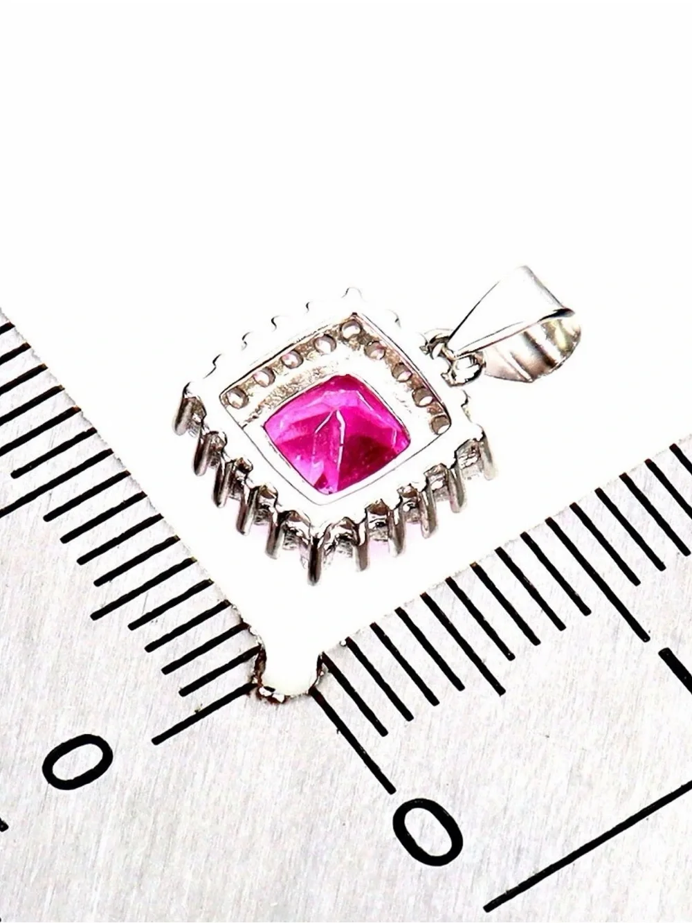 Stunning Natural Pink Topaz 1.15CT w/ Zircon Halo 14K Gold Pendant Necklace 18”
